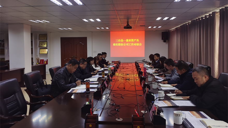 同向发力、共谋发展：嘉来资产、绵实股份与三台县各平台公司开展工作对接
